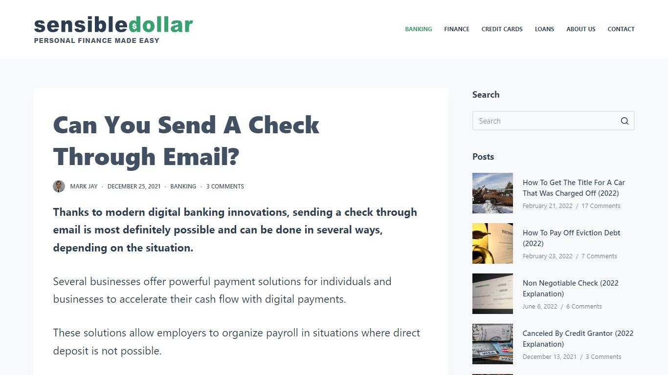 Can You Send A Check Through Email? – Sensible Dollar